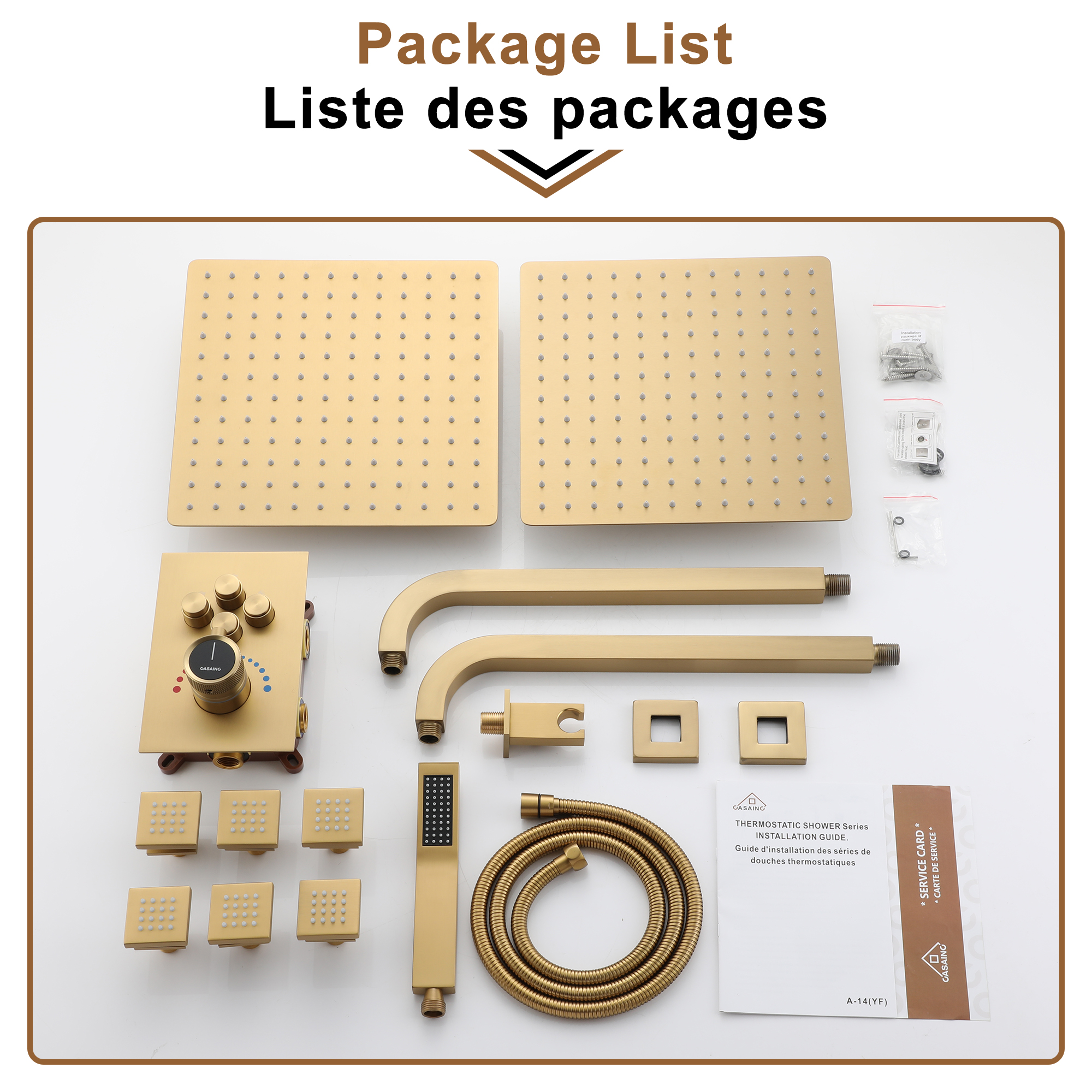 Dual Shower Head System 12-inch Rainfall Shower Deluxe Shower System