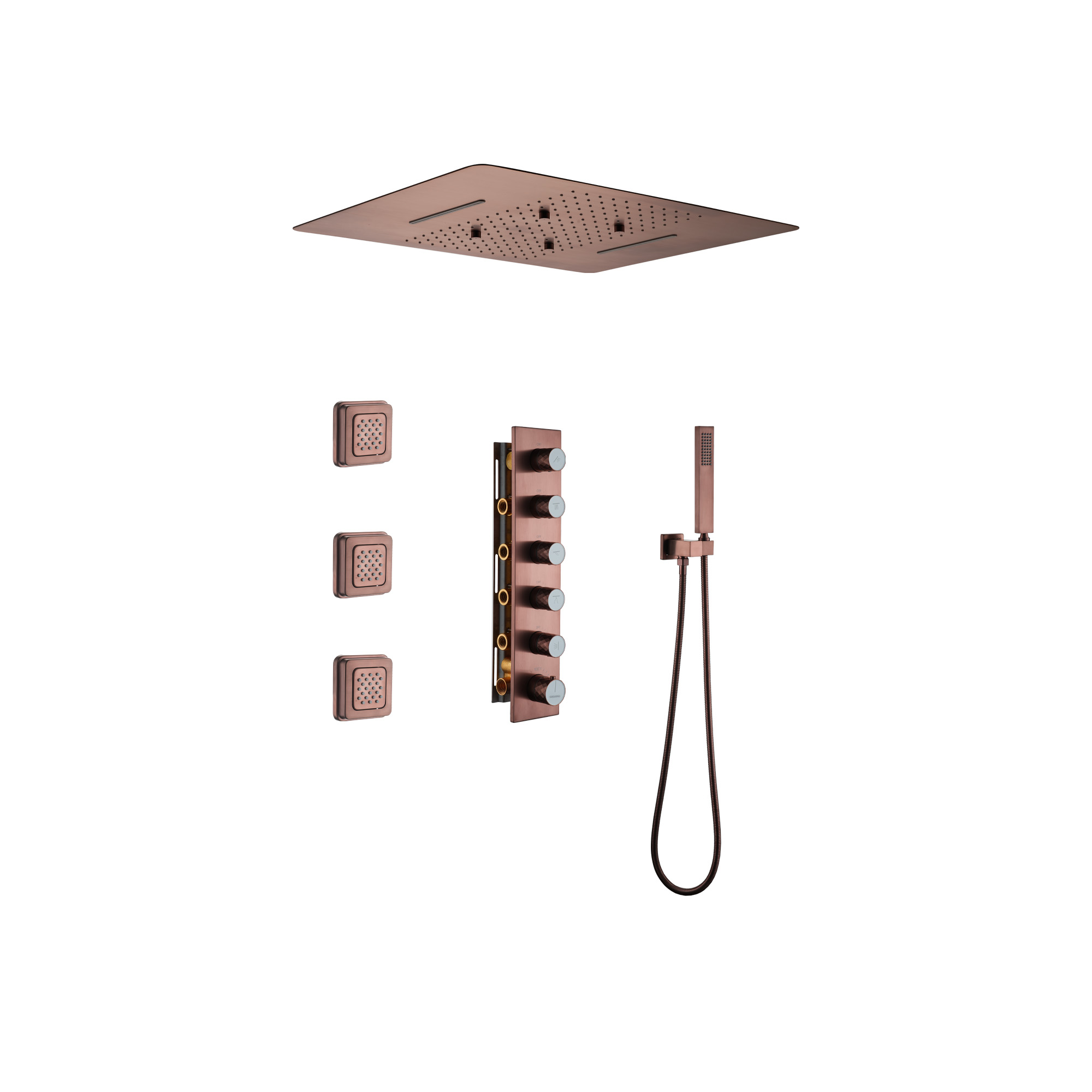 Multifunctional concealed large overhead spray luxury shower