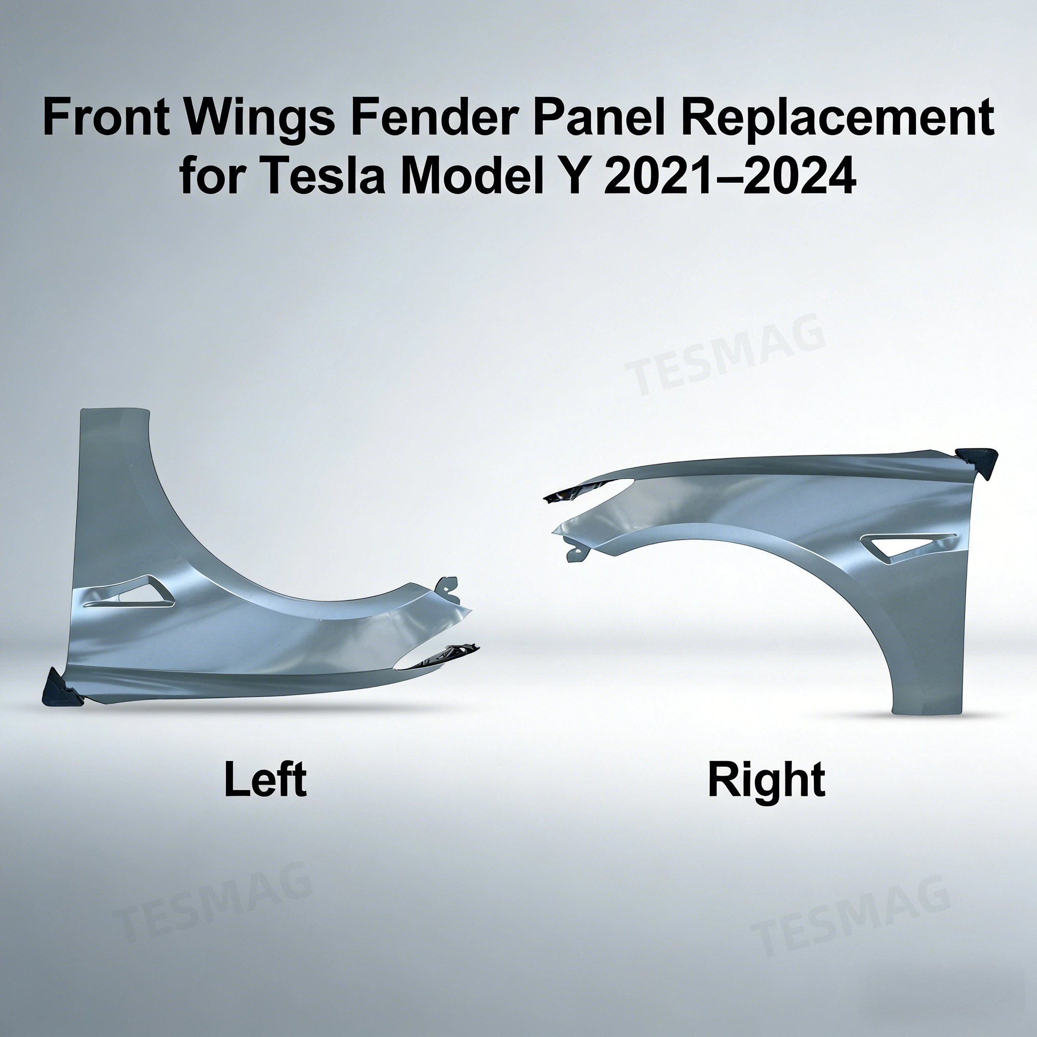 Front Wings Fender Panel Replacement for Tesla Model Y 2021-2024(1493451-EC-B 1493452-EC-B)