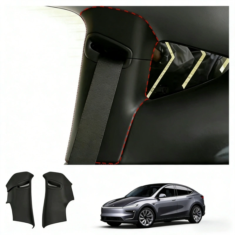 2025 Tesla Model Y Juniper Rear C-Pillar Protectors Premium TPE Interior Door Frame Guards