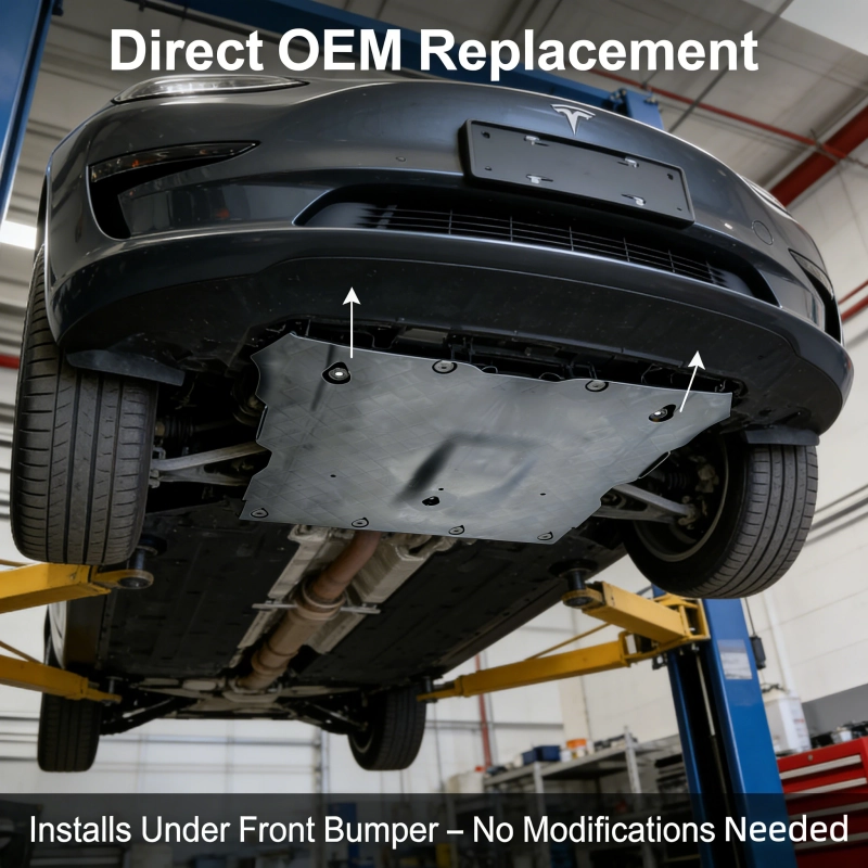 Front Bumper Motor Lower Guard for Tesla Model 3 / Y  (1499151-00-A)