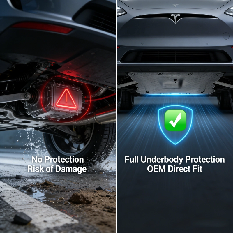 Front Bumper Motor Lower Guard for Tesla Model 3 / Y  (1499151-00-A)