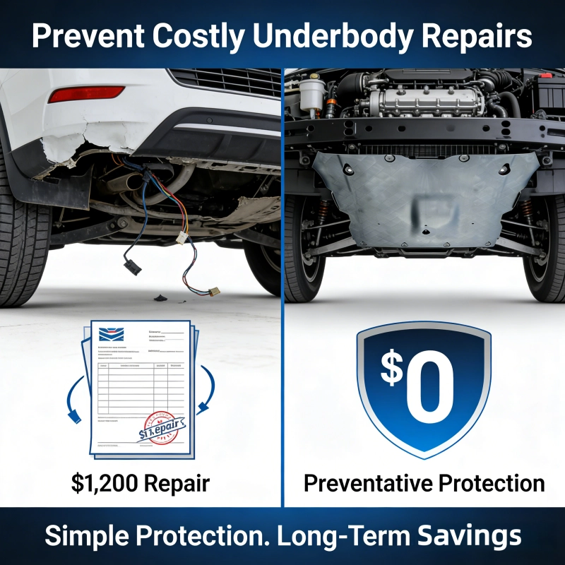 Front Bumper Motor Lower Guard for Tesla Model 3 / Y  (1499151-00-A)