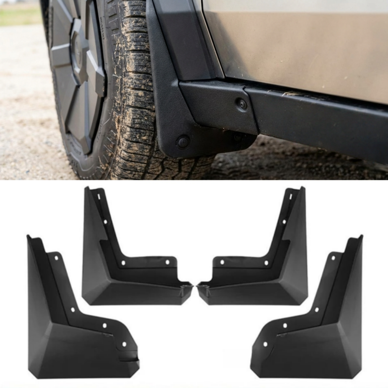 Premium TPE Mud Flaps for Tesla Cybertruck (2024+) – No-Drill Front & Rear Splash Guards