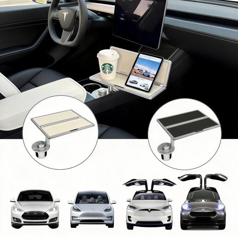 Foldable Aluminum Car Table for Tesla Model 3/ Y/ S /X