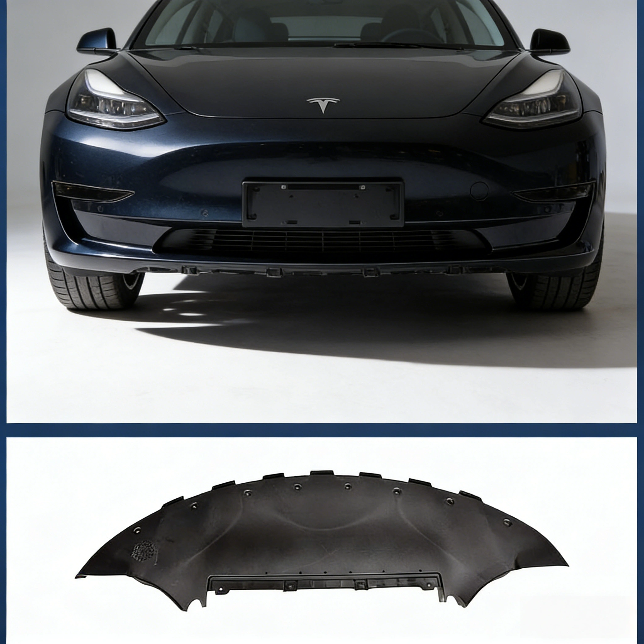 Front Bumper Lower Splash Shield for Tesla Model Y Juniper 1932386-00-C /Model 3 Highland 1694313-00-C