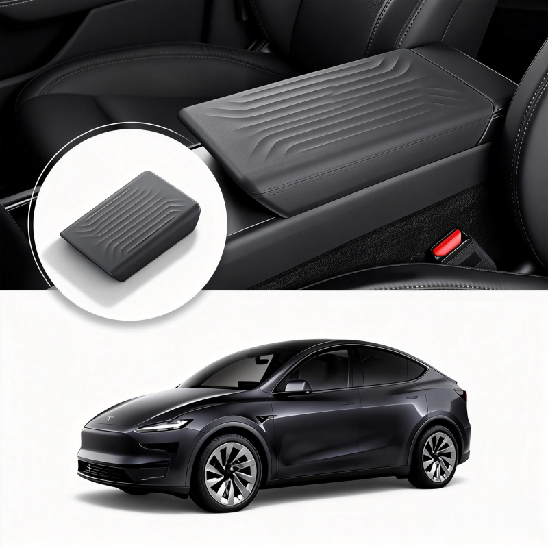TPE Center Console Armrest Cover Designed for Tesla Model Y Juniper 2025 +