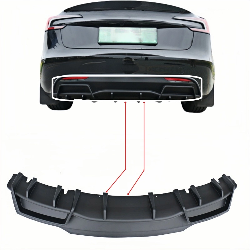2024+ Tesla Model 3 Highland Rear Bumper Lip Diffuser ABS Body Kit Performance Styling Accessory