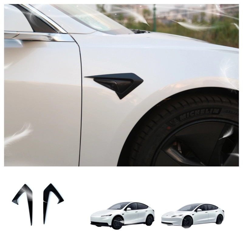 Premium ABS Tesla Side Camera Cover with Fender Vent Design for Model Y Juniper & Model 3 Highland
