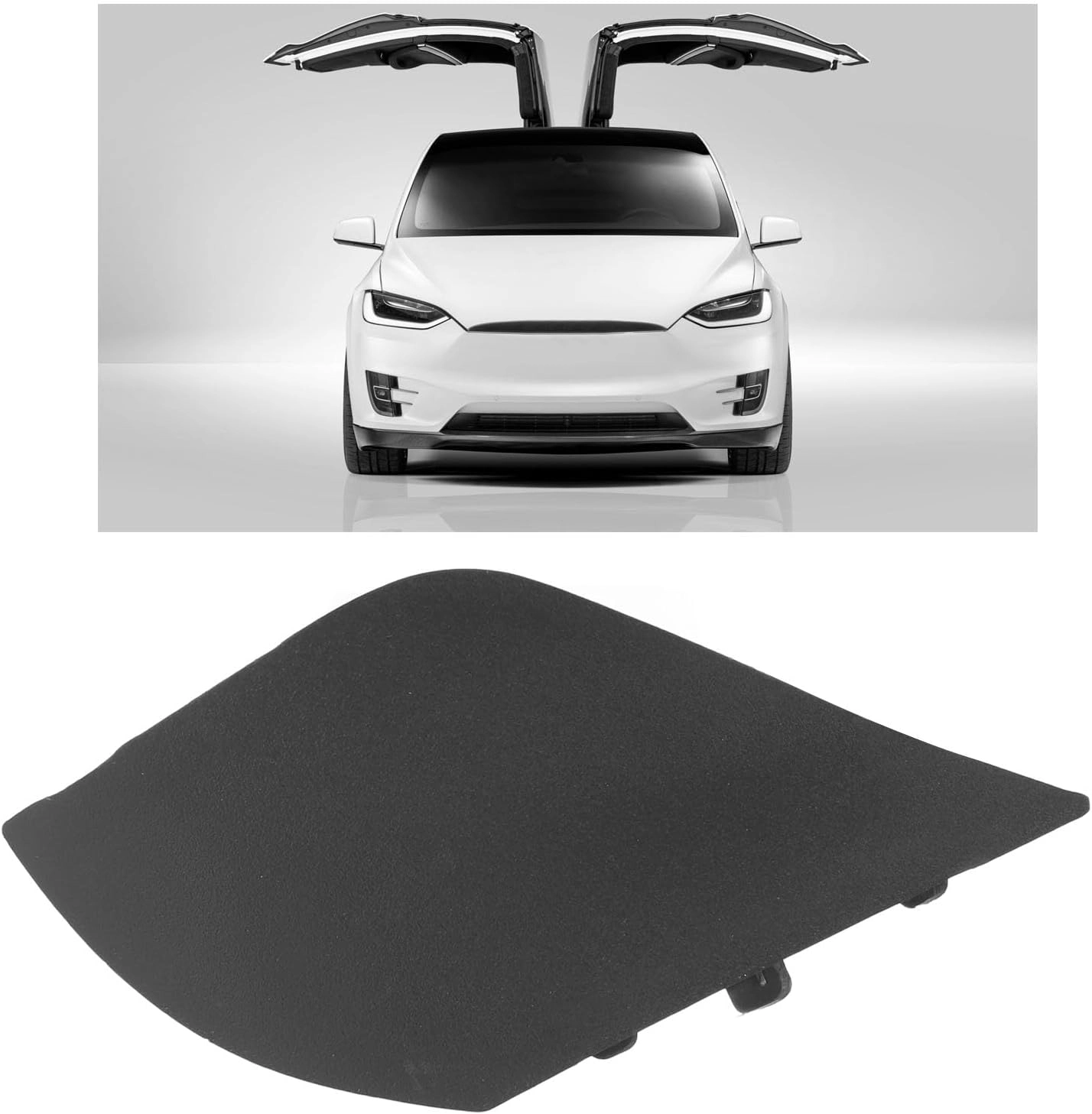 Front Bumper Tow Hook Eye Cap Cover for Tesla Model X 2016-2021 1057056-00-D