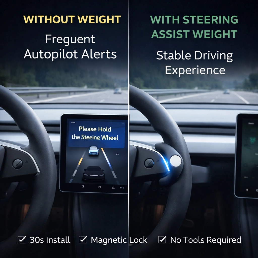 Tesla Model 3 2024 Steering Assist Weight | FSD Autopilot Counterweight Ring