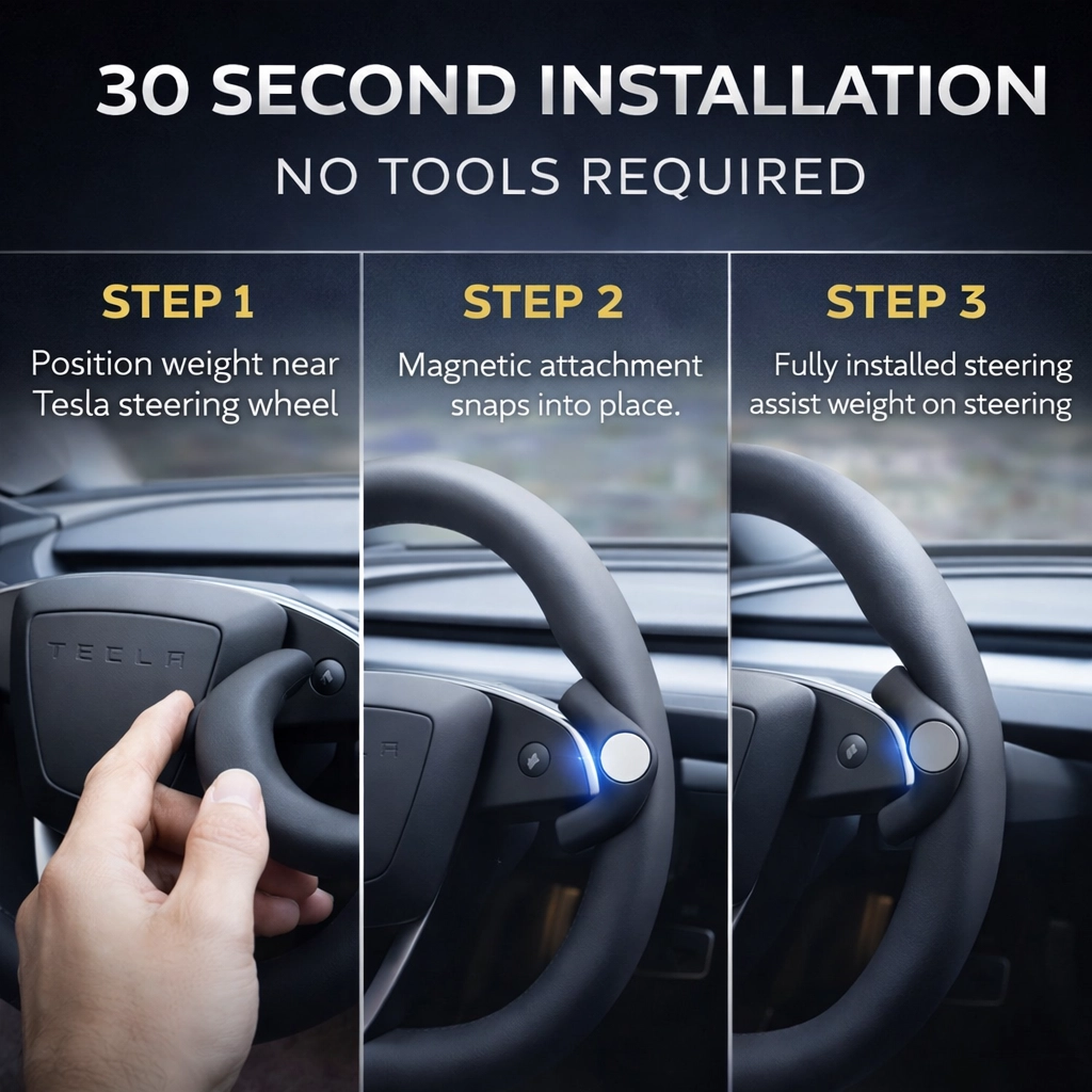Tesla Model 3 2024 Steering Assist Weight | FSD Autopilot Counterweight Ring