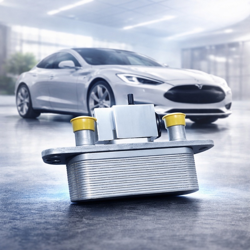 Battery Chiller & Heat Exchanger with TXV for Tesla Model S (2012-2016) 1007476-00-D