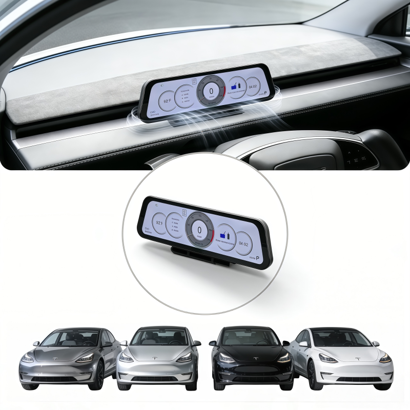 9.6-Inch Driver Display w/ Wireless CarPlay for Tesla Model 3/Y 2021-2026 (LHD Only)