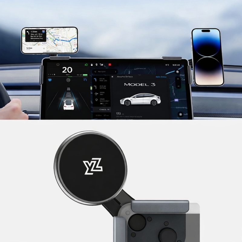 MagSafe Wireless Charger Screen Mount for Tesla Model 3/Y