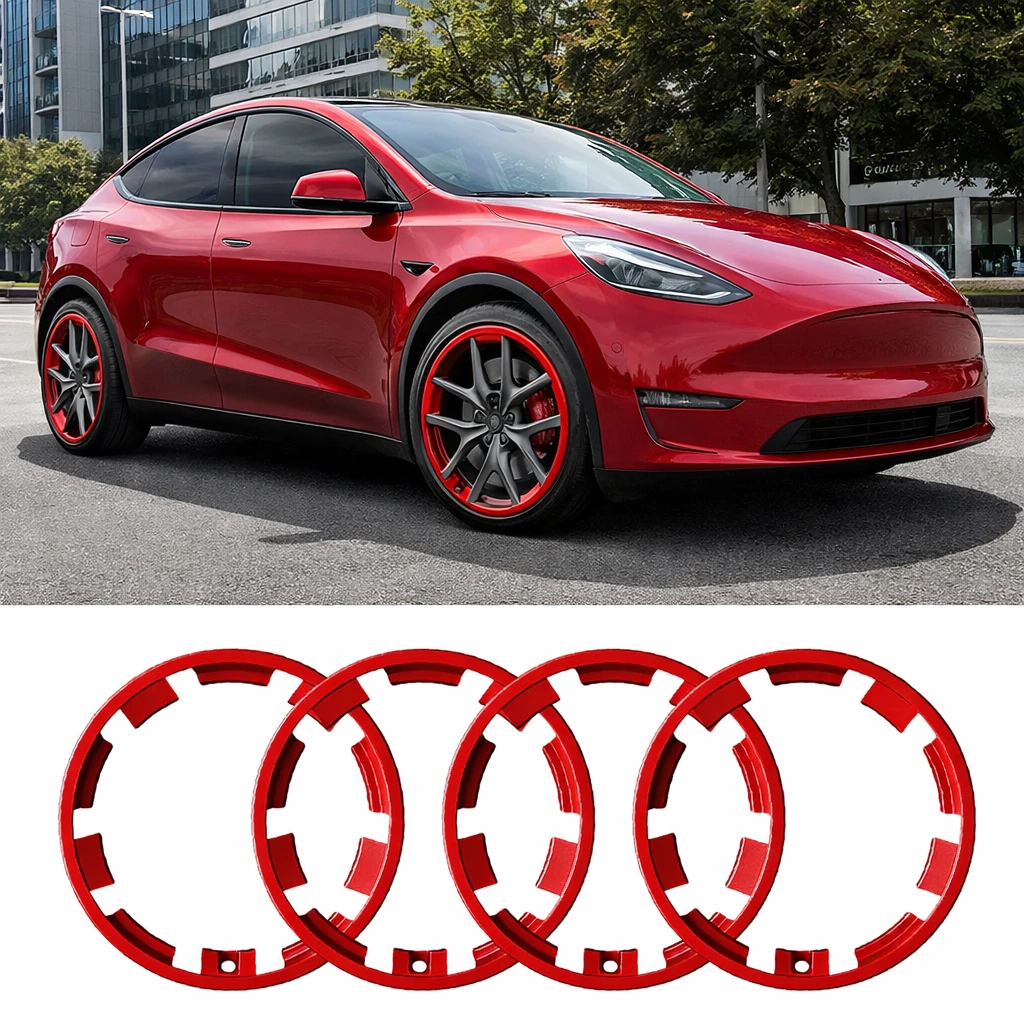 4pcs Model Y Juniper Performance 21″ Wheel Rim Protectors for Tesla Curb Rash Protection