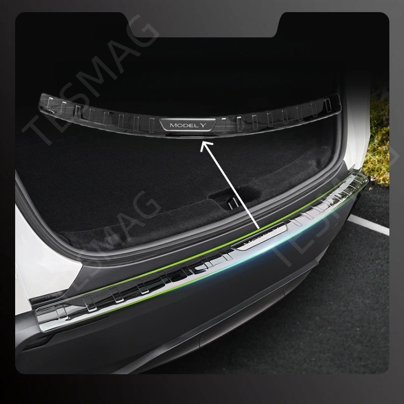Premium Stainless Steel Tesla Rear Bumper Protector for Model Y Juniper 2025+
