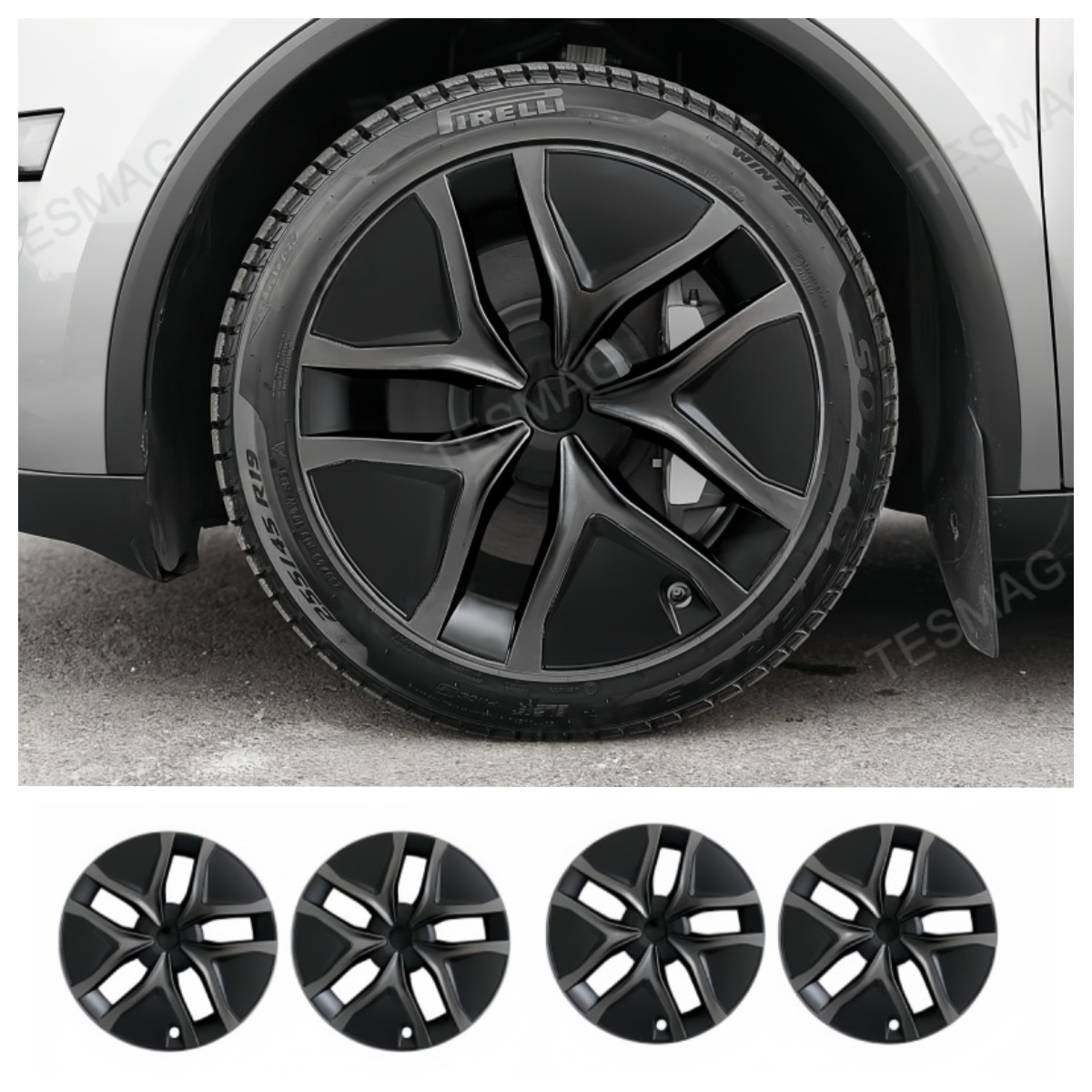 19" Crossflow Wheel Hubcaps for Tesla Model Y Juniper 2025+