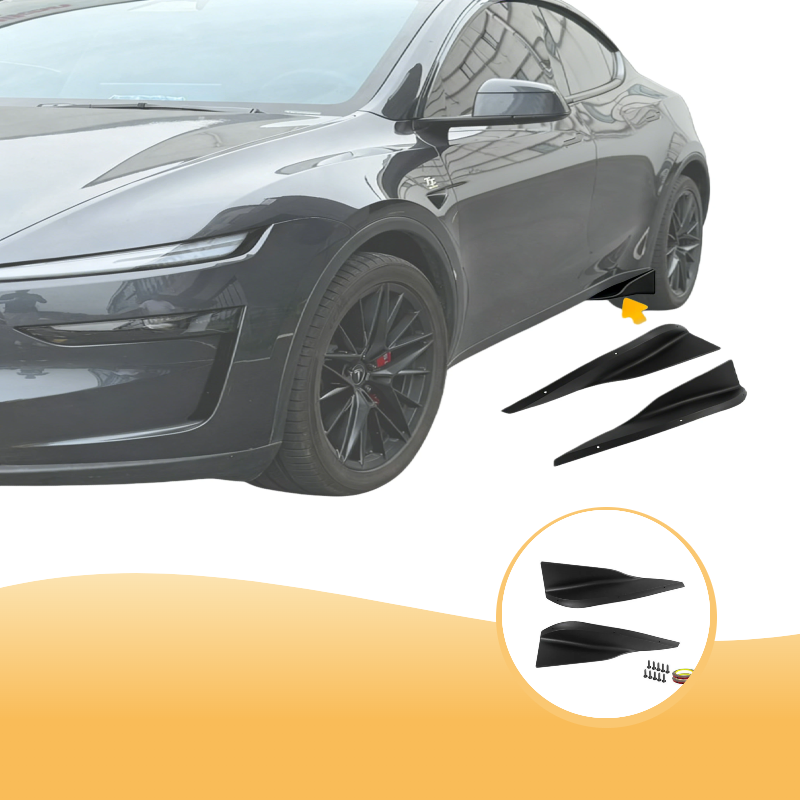 ABS Side Skirts Rocker Panel Splitter for Tesla Model Y Juniper 2025+