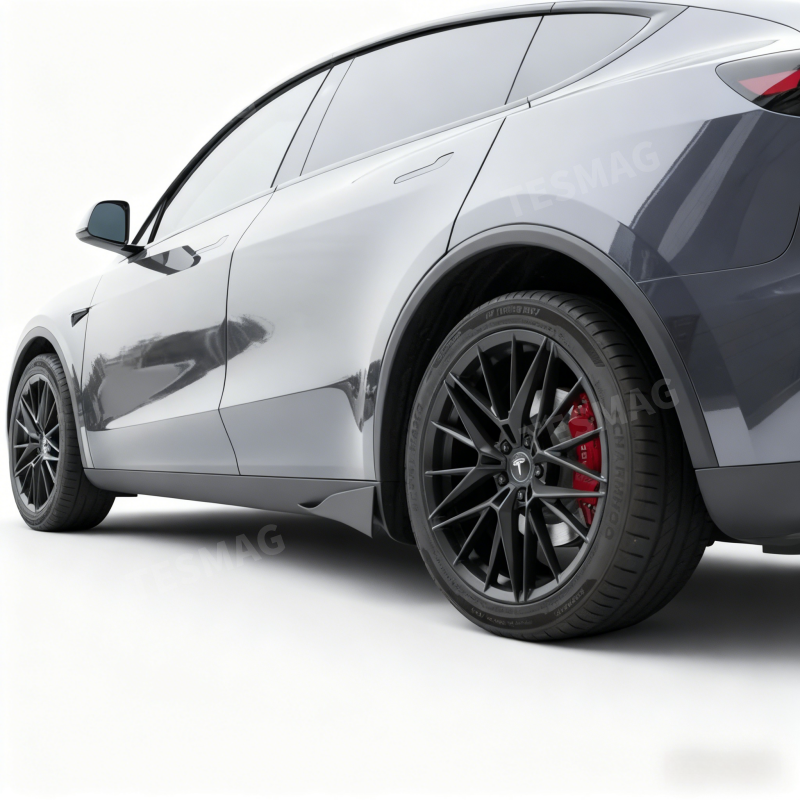 ABS Side Skirts Rocker Panel Splitter for Tesla Model Y Juniper 2025+