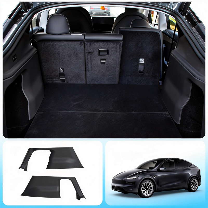 Custom TPE Rear Trunk Side Protection Covers for Tesla Model Y Juniper  Interior