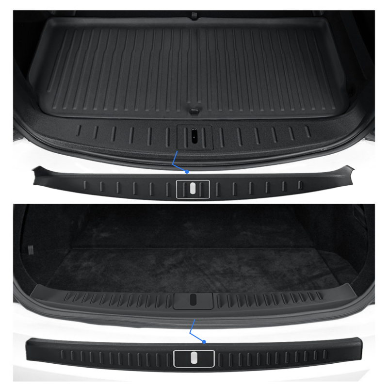 TPE Rear Trunk Door Sill Protector for Tesla Model X / S 2023-2025