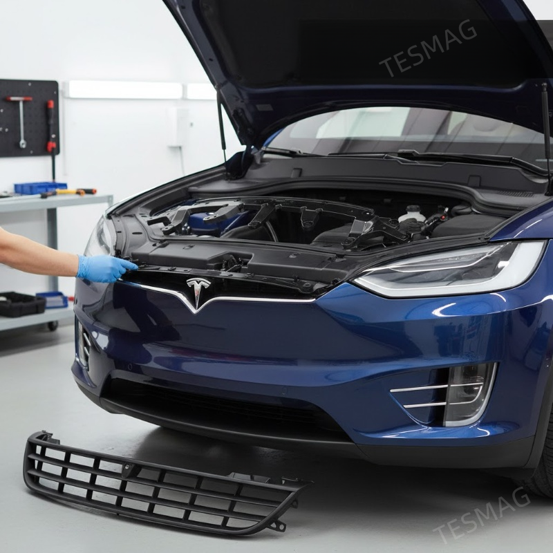 Front Bumper Upper Grille Carrier Mount Support or Tesla Model X 2016-2020 (1047020)