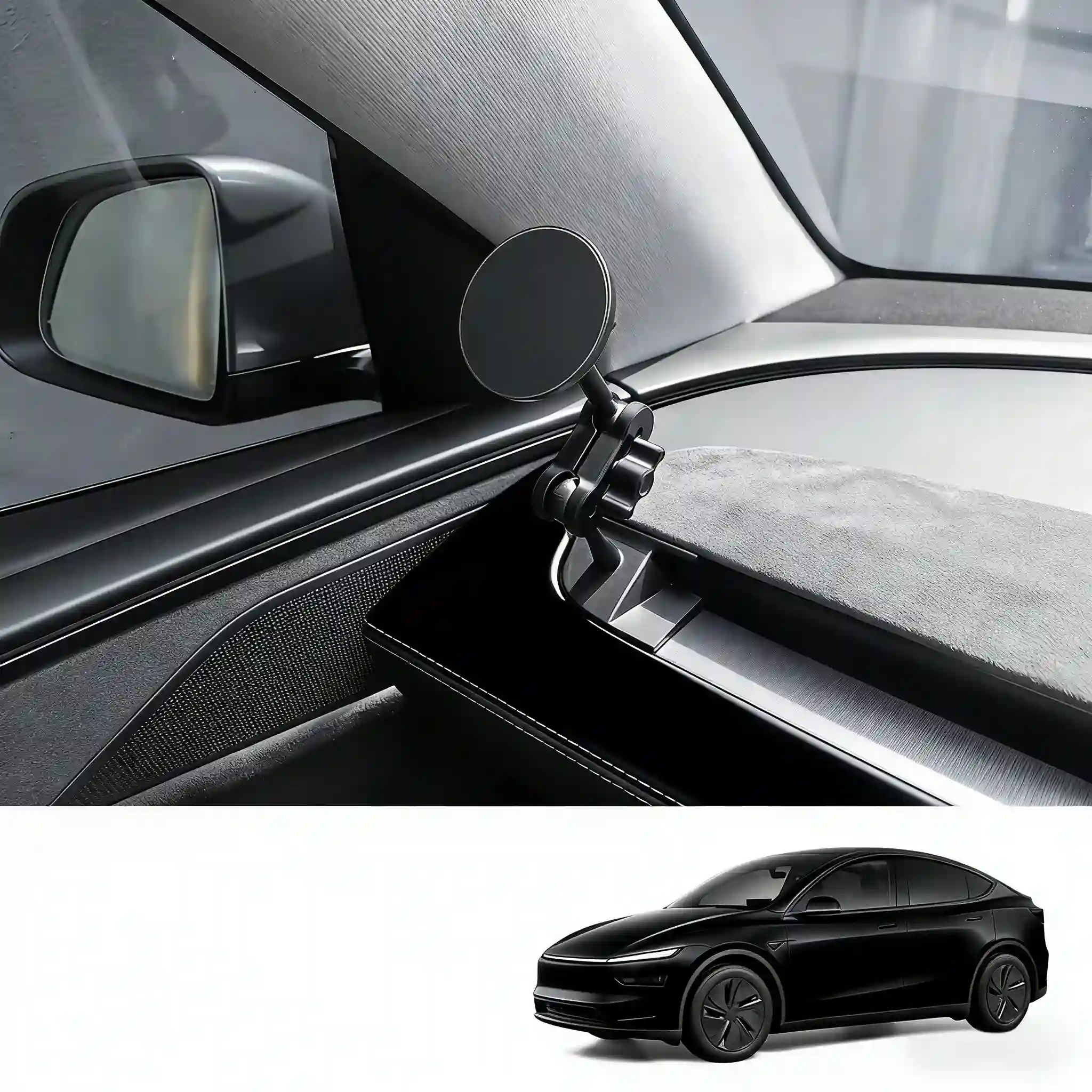 Model Y Juniper/3 Highland Adjustable Magnetic Left Dashboard Phone Holder