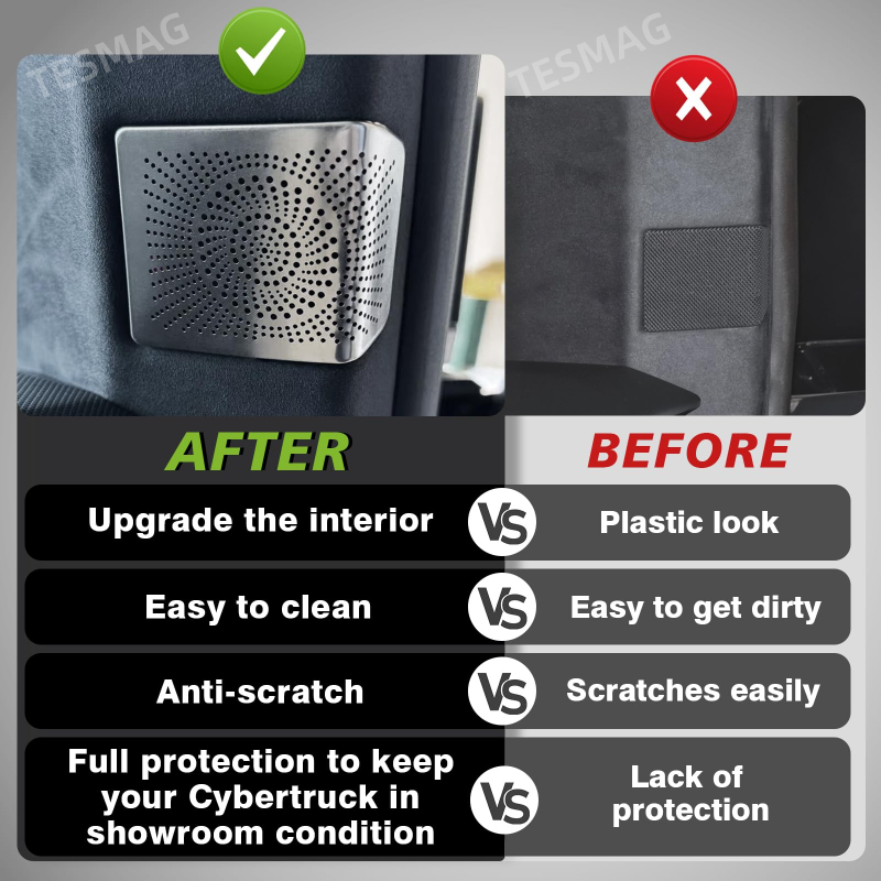 Interior Horn Audio Speaker Cover for Tesla Cybertruck 2024+