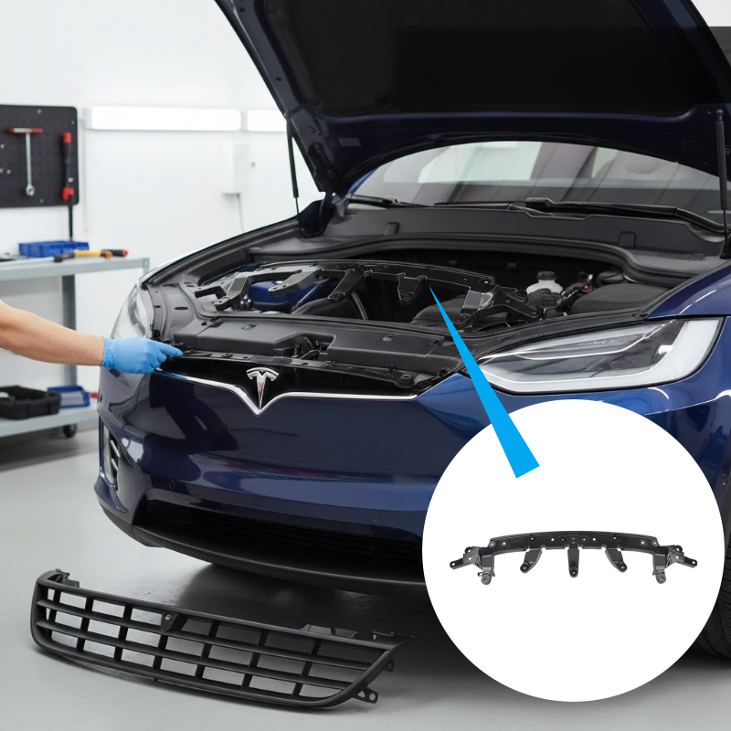 Front Bumper Upper Grille Carrier Mount Support or Tesla Model X 2016-2020 (1047020)