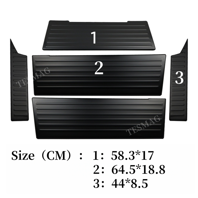 Rear Bumper Guard Tailgate Protector for Tesla Cybertruck 2024+ Matte Black Top Cover