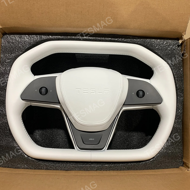  Tesla Model 3/Y Steering Wheel is Inspired by Cybertruck Style