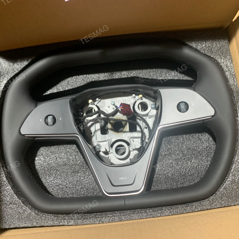  Tesla Model 3/Y Steering Wheel is Inspired by Cybertruck Style