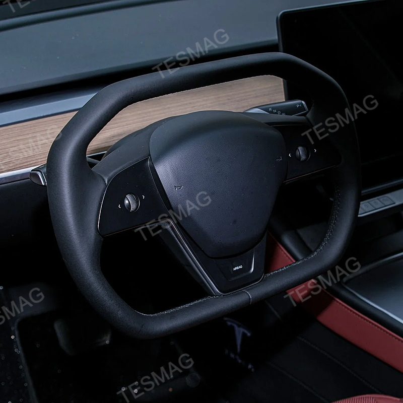  Tesla Model 3/Y Steering Wheel is Inspired by Cybertruck Style