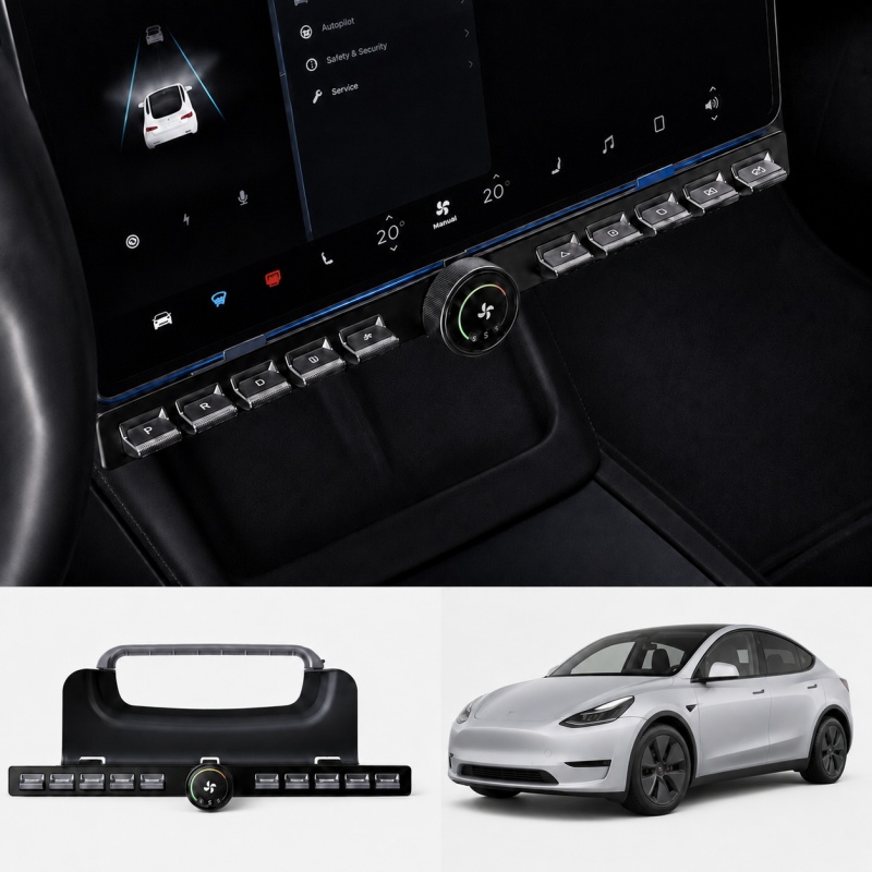 Smart Physical Button Controller with Rotary Climate Knob for Tesla Model 3/Y