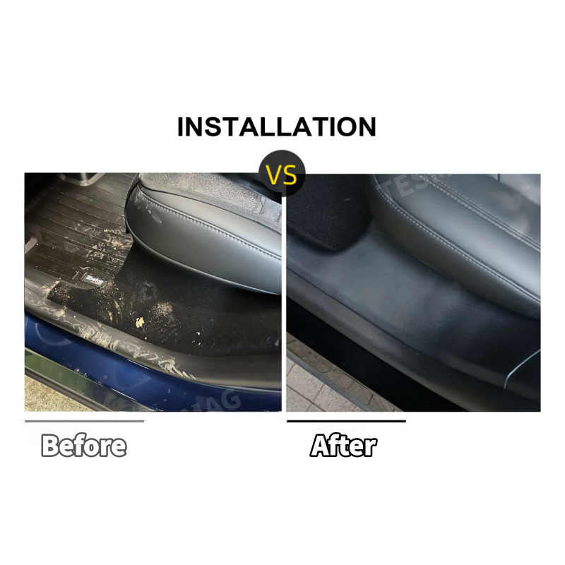 TPE Model S Door Sill Cover Rear Door Interior Protection 