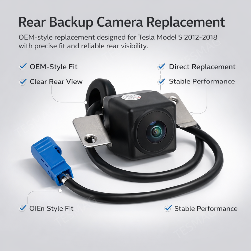 Rear Backup Camera Replacement for Tesla Model S 2012‑2018 (1006773‑00‑EAA)