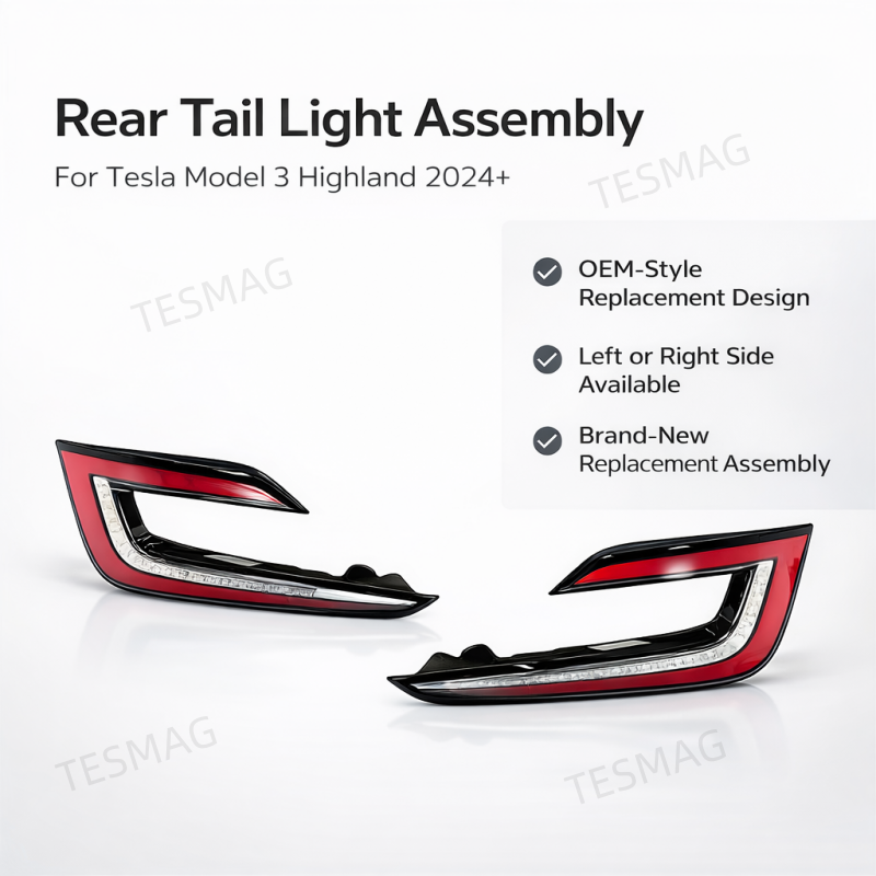 Rear Tail Light Assembly for Tesla Model 3 Highland 2024+ 1691498-00-F / 1691500-00-F