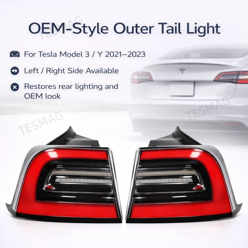 OEM-Style Outer Tail Light for Tesla Model 3 / Y 2021–2023 | 1502086-00-D 1502087-00-D