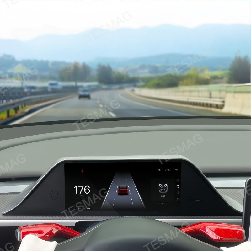8.9-inch one-piece instrument screen with ambient lighting for the Tesla Model 3 Highland/Model Y Juniper