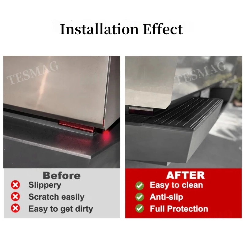 Rear Bumper Guard Tailgate Protector for Tesla Cybertruck 2024+ Matte Black Top Cover