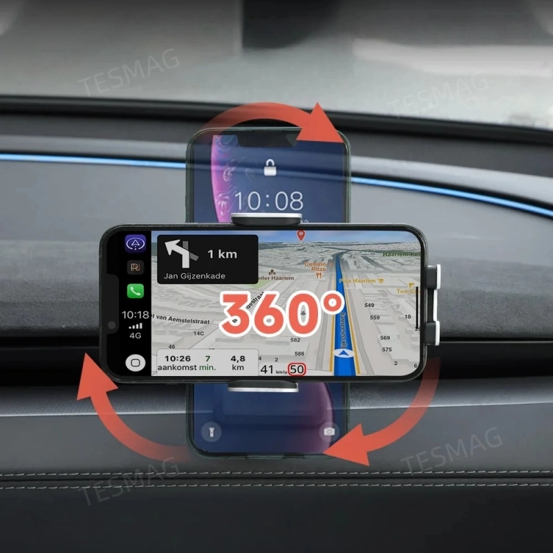 Tesla Car Phone Holder Vent Mount with Solar-Powered Electric Induction for Model 3/Y