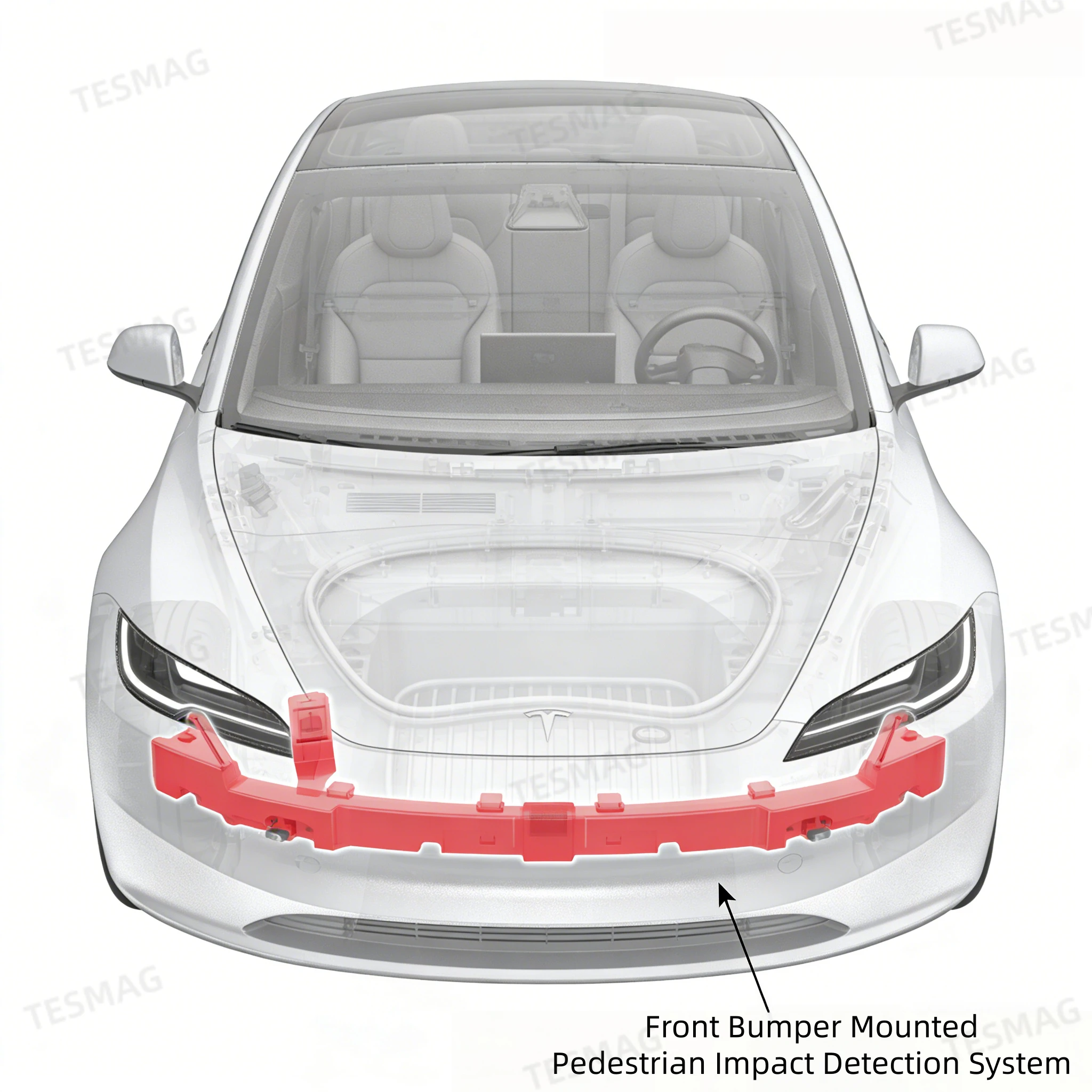 Pedestrian Impact Sensor for Tesla Model 3 (2017–2023) OEM 1735514-00-A