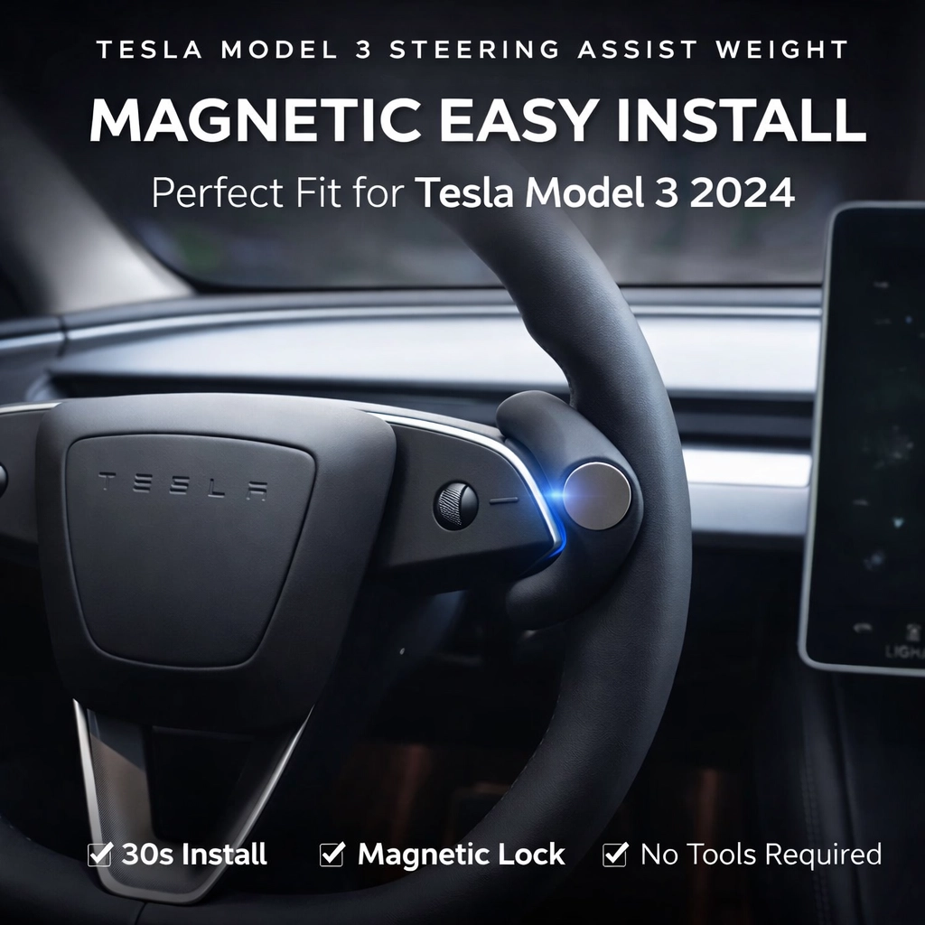 Tesla Model 3 2024 Steering Assist Weight | FSD Autopilot Counterweight Ring