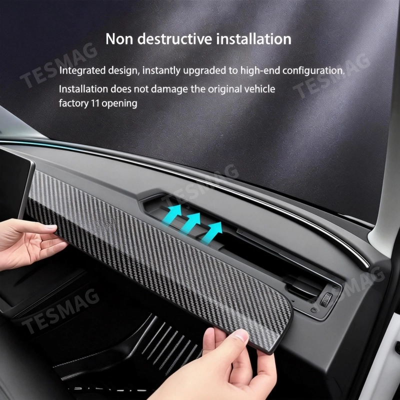 Custom Fit Interior Trim Strips for Tesla Model Y Juniper 2025+ Dashboard Door and Center Console