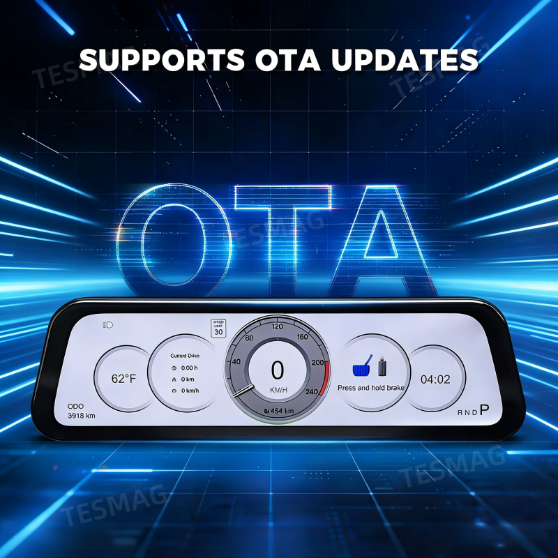 9.6-Inch Driver Display w/ Wireless CarPlay for Tesla Model 3/Y 2021-2026 (LHD Only)