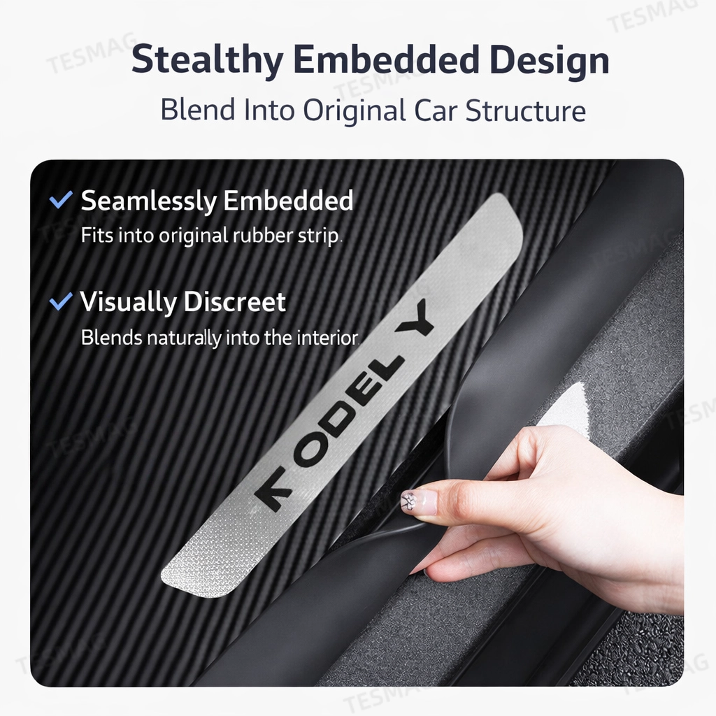 10PCS Door Sill & A/B/C Pillar Protector Set for Tesla Model Y Juniper 2025+