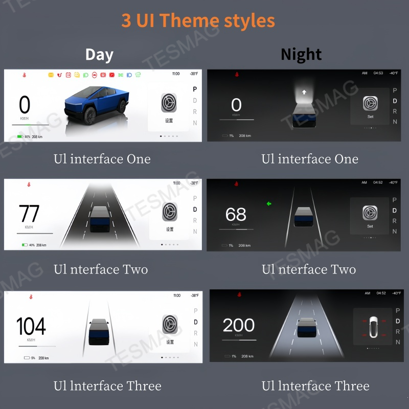 10.88-Inch Dashboard Heads Up Display for Tesla Cybertruck
