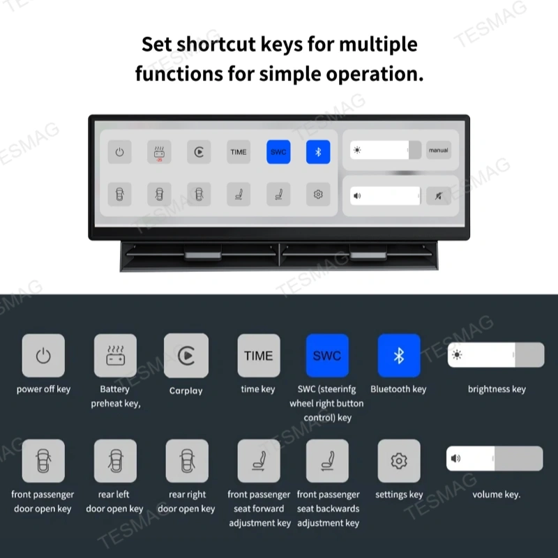10.88'' Smart Touch Screen Instrument Cluster for Tesla Model 3/Y