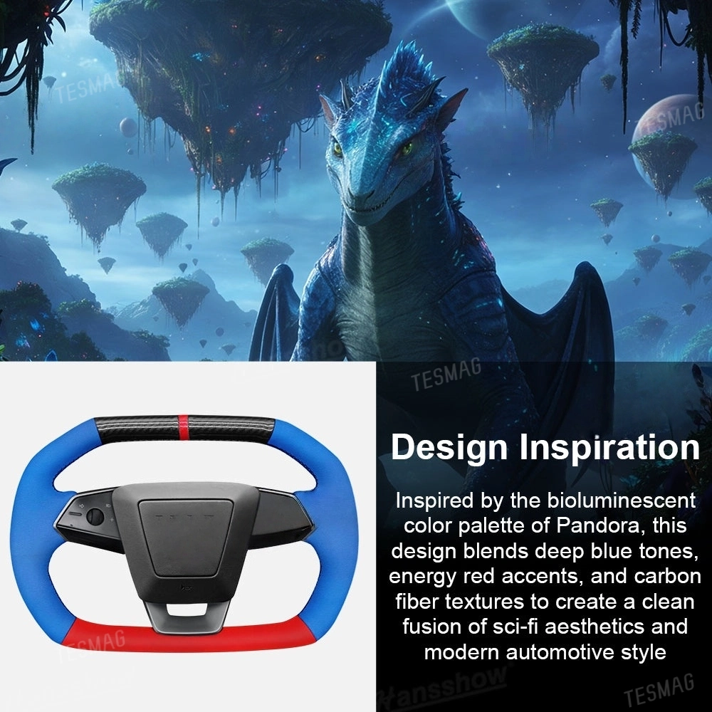 DIY Hand-Stitched Carbon Fiber Steering Wheel Cover for Cybertruck 2024+